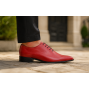 Pantofi barbati rosii eleganți din piele naturală cu șiret și talpi confortabile deosebite GKR51R